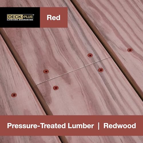 Deck Plus Deck Screws, #10 x 2-1/2in, 365 Pack, Red - color: Red, size: #10 x 2-1/2", style: 365 pcs