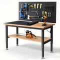 ENJOYWOOD 60" Adjustable Height Workbench with Storage Shelf