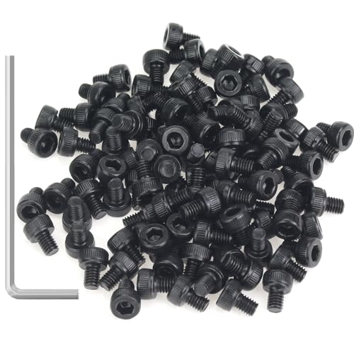 105 Pieces M3 x 4mm Socket Head Cap Screws, Thread Pitch 0.5mm, Sutemribor M3 Black Screws, 12.9 Grade Alloy Steel, Black Oxide Finish, Fully Threaded - size: M3 x 4mm, style: Socket Head