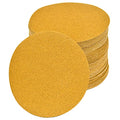 6-Inch No-Hole Hook and Loop Gold Sanding Discs 80-Grit, 100-Pack - size: 80 Grit