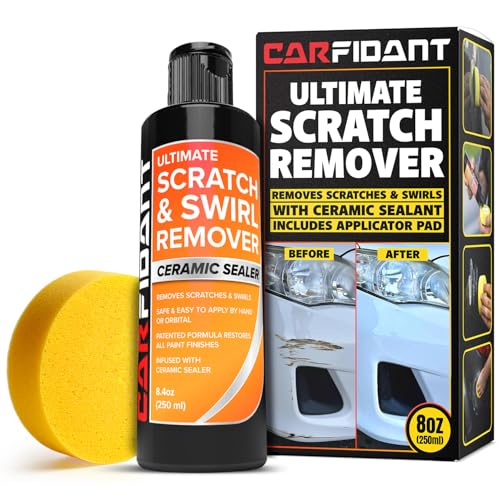 Carfidant Scratch Repair and Swirl Remover - Car Paint Scratch Remover & Restorer Kit with Buffer Pad - Polishing & Waxing Kits - Compound for Vehicles Paint Repair - 8.4 fl. Oz. - style: Scratch Remover Kit