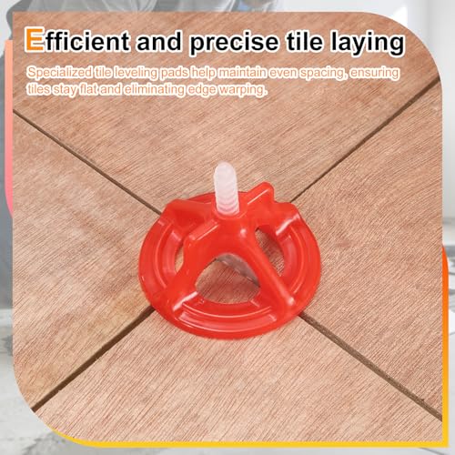 PATIKIL 1 Set Tile Leveling System Clips, 1/16"- 700 Pcs Spiral Base Spacers + 100 Pcs Caps for Wall/Floor Ceramic Tile and Stone Installation Effortless Install Precision, White Red - size: Small