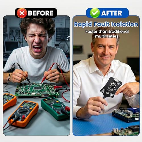 Portable Mini Type C Inductance Tester, Non-Contact Coil Tester & Electromagnetic Fault Detector for Motherboard Repair, in-Circuit Inductor Detector Tool for PC/Phone Circuit Board (3 Pack)
