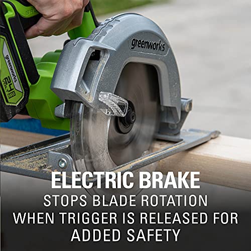 Greenworks 24V Brushless 7-1/4-inch Circular Saw, Battery and Charger Sold Separately - size: 7-1/4", style: Tool Only