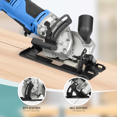 6 Amp Mini Circular Saw Corded Compact Saw for Wood, PVC Pipe - style: Corded 6A