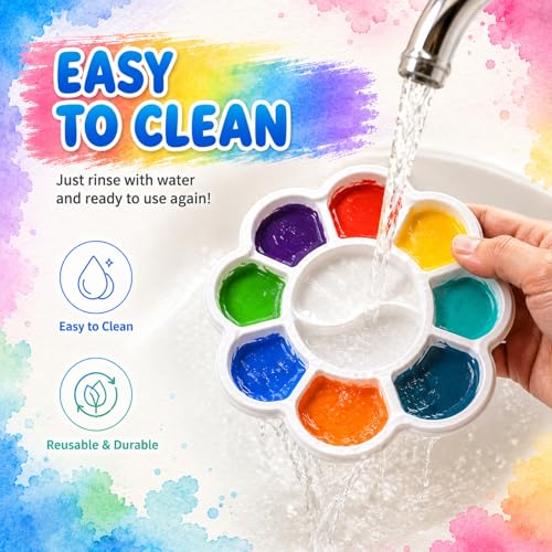 Paint Trays Bulk 50 Pcs White Disposable Petal Palettes