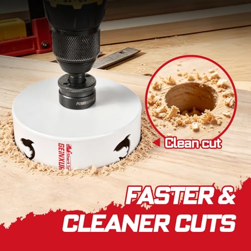 Geinxurn 6 Inch(152mm) Hole Saw, 1PC HSS Bi-Metal Hole Saw Kit with Shark Tooth Hole Cutter for Wood,Drywall, PVC Boards and Thin Metal - color: 1 PCS 6"