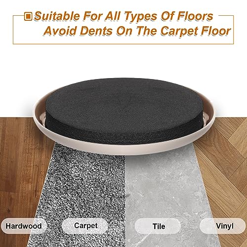 Furniture Sliders for Carpet 8 PCS - 3 1/2" - size: 3.5 inch 8 PCS (Round)