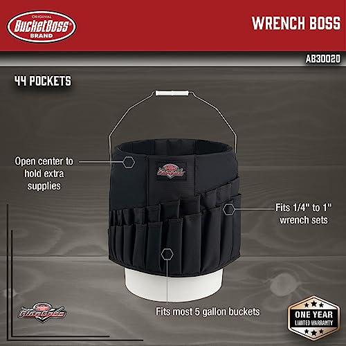 Bucket Boss Wrench Boss Bucket Tool Organizer in Black, AB30020