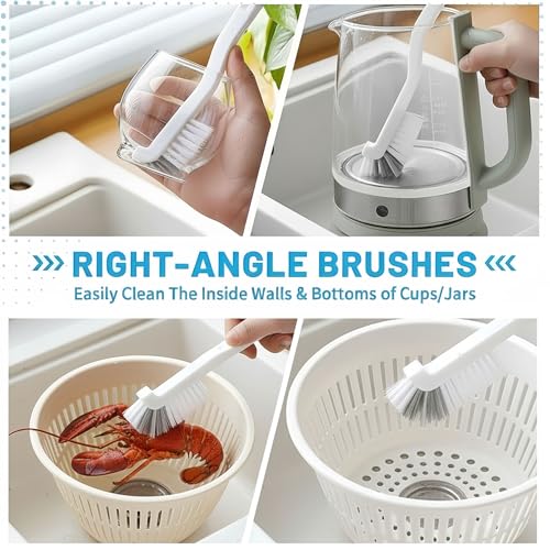 23Pcs Crevice Cleaning Brush Set, Hard Bristle Scrub Brushes Tools for Gaps