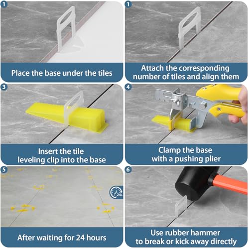 500 Tile Spacers 1/16 Inch Tile Leveling Clips for Floor Tiles - size: 1/16 Inch*500 Piece