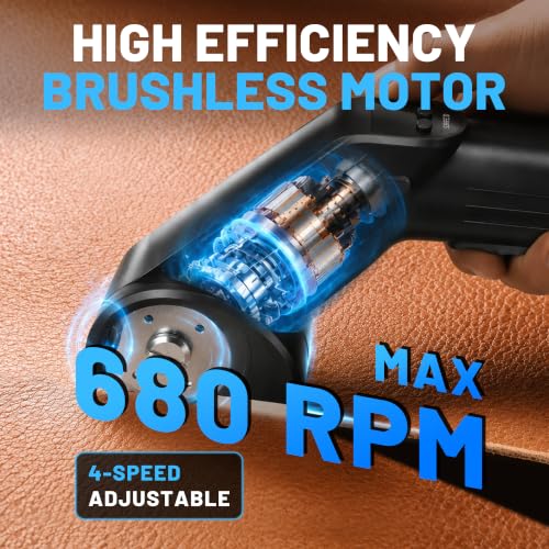 Misshappy Electric Scissors For Cardboard, Cordless Cardboard Cutter Electric 4 Speed Adjustable, LED Display For Fabric, Carpet, Leather