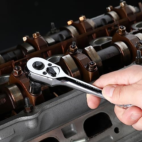 WORKPRO 3/8-Inch Drive Ratchet, Quick-Release 72-Tooth Ratchet Wrench - size: 3/8"