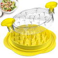 Chicken Shredder Tool Twist Large Meat Shredder with Brush&Fork, Yellow - color: Yellow