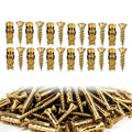 50 Pack 6×14mm Short Expansion Screw Set, Cabinet Hinge Repair Stripped Thread Restoration, Suitable for Tile Stone Wood and More