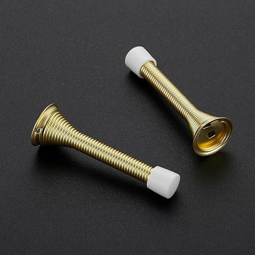 Ravinte Door Stoppers, 12 Pack Gold Spring Door Stops with Rubber Bumper - color: Gold