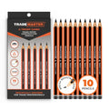Carpenters Pencils Pack of 10 | Builders Pencil with TriGrip Jumbo Barrel - Construction Pencils Having Hard Lead for Marking Wood, Brick, Concrete & Plasterboard | Work Pencil for Builder - style: Pack of 10