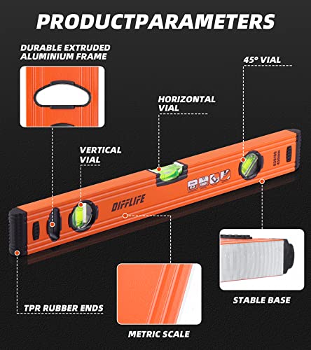 18" Level & Tool Aluminum Reinforced Torpedo Level (18inch) - style: 18inch