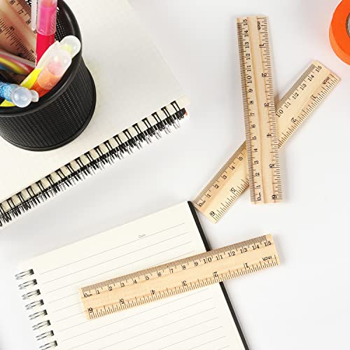 ZZTX 3 Pack Wooden Ruler 6 Inch（15 cm) - color: 3 Pack, 6 Inch