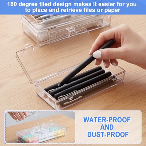 Jetec 6 Pieces Small Clear Plastic Storage Box, 6.1 x 2.6 x 1.2 Inch - size: 6.1 x 2.6 x 1.2 Inch