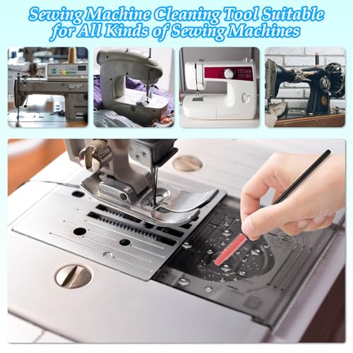 15pcs Sewing Machine Cleaning Kit, Sewing Machine Cleaning Tools Including Tweezers, Rippers, Screwdriver, Double Headed Brush, Needle Board Screwdriver, Silicone Brush and Storage Bag