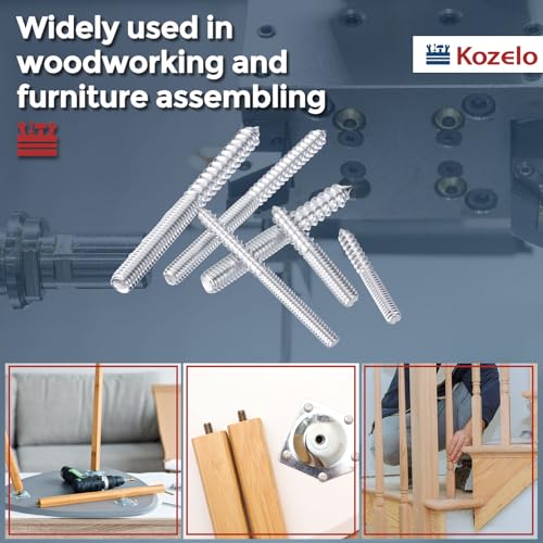 25pcs Hanger Bolts W/Hex Nuts 1/4"-20x1-1/2 Zinc Coated - size: 1/4"-20x1-1/2"