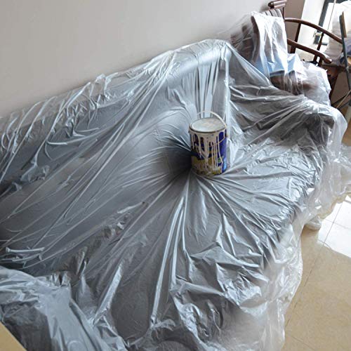10 Piece Painter Plastic Drop Cloths Sheet,Waterproof Anti-dust Cover,9x12 Feet Disposable Tarp for Painting for Couch/Furniture Cover - size: 10 Sheets