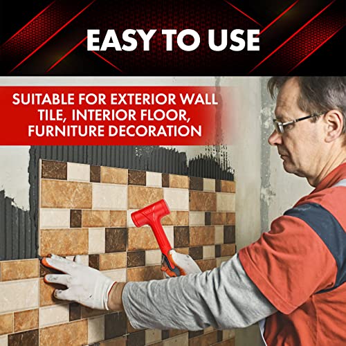 YIYITOOLS Dead Blow Hammer Set, 3 Piece/16oz(1LB),27oz(1.5LB),45oz(3LB),Red and Black, Shockproof Design, No Rebound Mallet Unibody Molded Checkered Grip Spark and Rebound Resistant (YY-3-013) - size: 1-3LB
