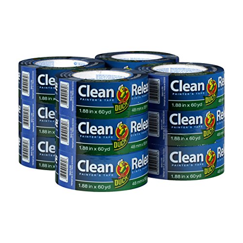 Duck Clean Release Blue Painters Tape, Masking Tape For Paint Projects, 2 in (1.88 in x 60 yd) 12-Pack, 284372 - size: 12 Rolls