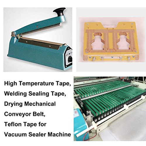 QRITY 1 Roll Electrical Tape PTFE Coated Fiberglass Adhesive Tape, 25mm x 10m High Temp Insulation Tape, for Vacuum Sealer Machine, Impulse Sealers Insulation