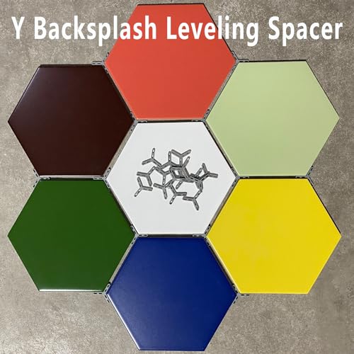 4.7mm (3/16") Hexagonal Tile Spacers 100 Pack Plastic Grout Spacers for Precise Hex Tile Alignment (Gray)