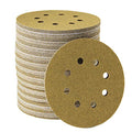 5-Inch 8-Hole Hook and Loop Sanding Discs, Orbital Sander Sandpaper Discs, 100 Pieces Round Sandpaper Set, 80 Grit - size: 80-Grit