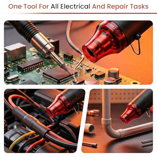 Heat Gun for Soldering with Adjustable Temperature Control – Lightweight Ergonomic SolderStick Heat Tool, IP67 Waterproof, Fast Heating for Heat Shrink Tubing, Electrical Repairs & DIY Use