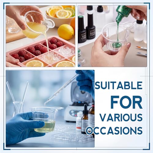 1000 Pcs 40ml Disposable Plastic Resin Mixing Cups Small Dispensing Paint Measuring Cups for Mixing Paint Stain, Epoxy, Resin Jewelry Making Art Crafts DIY