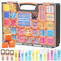 smseace 1530Pcs Heat Shrink Wire Connectors Kit,Ring Fork Spade Bullet T-Tap Solder Butt Splice Copper Terminal Wire Connectors Kit for Automotive,Boat,Stereo,Industrial Equipment - size: 1530Pcs