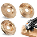 3Pcs Heavy Duty Tungsten Carbide Wheel, Angle Grinder Polishing Pad, Tungsten Carbide Sand Wheel Disc, Wood Carving Disc Set for 4" or 4 1/2" Angle Grinder Cutting Shaping Sanding (Gold,16mm)