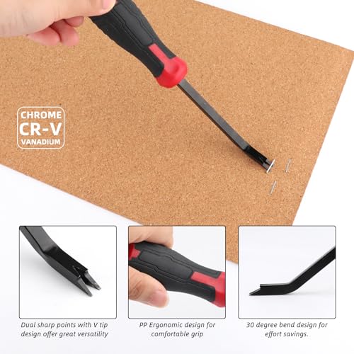 Heavy Duty Staple Remover Tool,Upholstery Stapler Puller for Furniture,Carpet,Wood and Flooring, Ergonomic Staple Lifter for DIY,Construction,Upholstery Repair,Craft Projects,Industrial Staple Lifter
