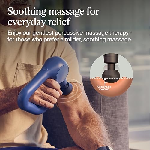 TheraGun Therabody Relief Massage Gun | for Daily Comfort | 3-Speed | Navy - color: Navy - 3 Attachments