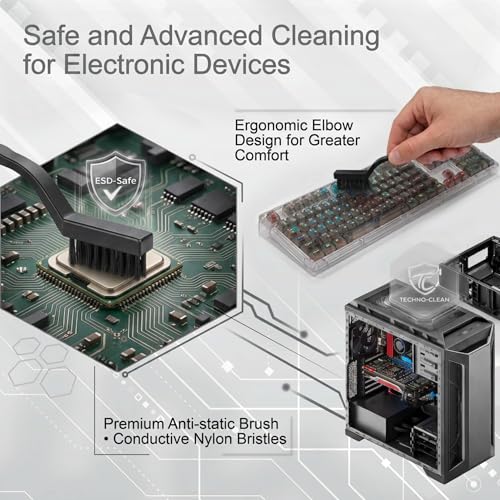 Anti-Static ESD Cleaning Brush Kit with a Zipper Pouch for Storage - Keyboard, Circuit Boards, Electronic Devices Tool Set - 10 PCS - size: Circuit Board Precision Cleaning Kit
