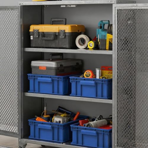 3-Pack Heavy Duty Part Bins, Stackable Tool Storage Bin for Hardware
