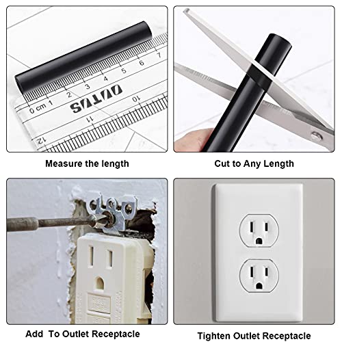 Zonon 150 Pcs Outlet Spacers Electrical Extender Kit Screw Spacers, Black - color: Black