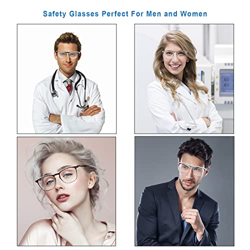 SQIMZAR Safety Glasses Goggles For Women Nurses Protective Eyewear,Anti Fog Safety Goggles - color: Clear