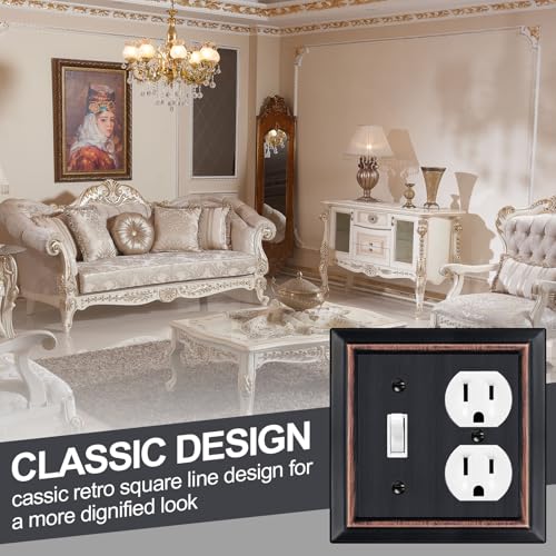 Metal Wall Plate for Electrical Outlets, Toggle/Duplex, 2 Pack - size: Toggle/Duplex