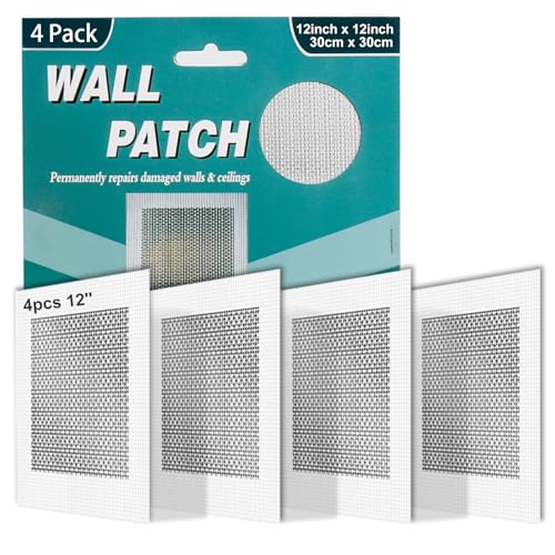 4Pcs 12 Inch Drywall Patch, Wall Repair Patches Wall Hole Repair Patch - size: 12 Inch_4Pcs