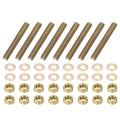 PATIKIL 5/16" x 2" Color Zinc Fully All Thread Rod, 8 Pcs Carbon Steel Long Threaded Screw Stud Bolts for Furniture Garden Mounting Assembly Fastening - size: 5/16" x 2"