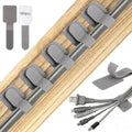100 Pcs Hook and Loop Cable Straps, Cable Management Under Desk, Grey Ties - color: Grey