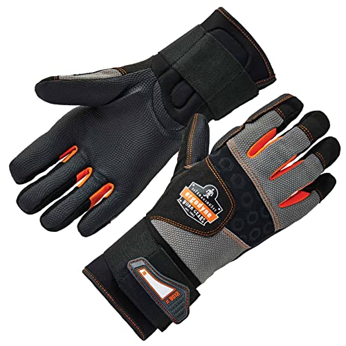 Ergodyne ProFlex 9012 Anti-Vibration Work Gloves, ANSI/ISO Certified, Full Fingered, Wrist Support, Medium , Black - size: Medium (Pack of 1)
