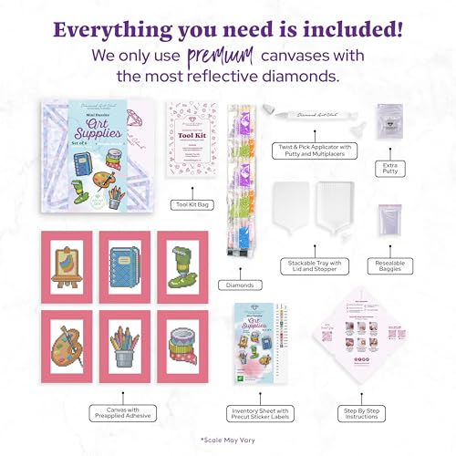 DIAMOND ART CLUB Mini Dazzles - Art Supplies Diamond Art Kits for Adults - color: Art Supplies