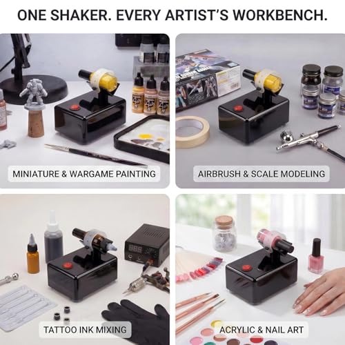 Paint Shaker Vortex Mixer for Model Paints & Nail Polish - color: Black