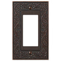 Amerelle 43RVB English Garden Wallplate, 1 Rocker, Cast Metal, Aged Bronze, 1-Pack - color: Aged Bronze, size: 1 Rocker